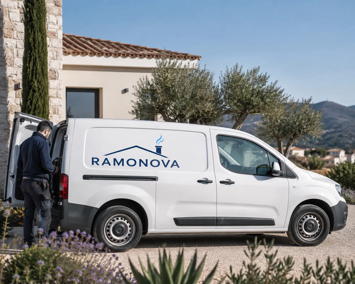 Véhicule RAMONOVA pour les interventions de ramonage autour de La Garde et Toulon